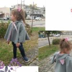 Handmade παιδική κάπα σε γκρι χρώμα | From Scratch Store