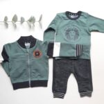 Baby set grey mint tiger 3τμχ