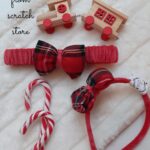 Στέκα & κορδέλα κόκκινο καρό