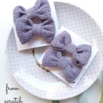 Clip broderie bows lilac (2 pcs)
