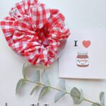 Scrunchies κόκκινο καρό