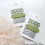 Hair clips Boho Green 3pcs