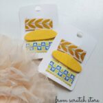 Hair clips Boho Yellow 3pcs