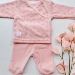 Baby set velvet Nora pink