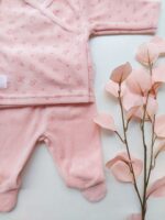 Baby set velvet Nora pink - Image 3