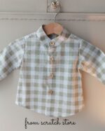 Baby shirt Vichy green - Image 4