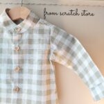 Baby shirt Vichy green