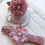 Στέκα & κορδέλα Peony  Pink