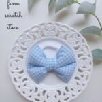 Φιογκολαστιχάκι Baby blue καρό