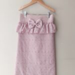 Κουβέρτα πικέ broderie pink