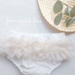 Diaper cover tulle cream