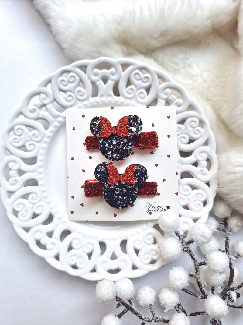 Clips Minnie in Glitter