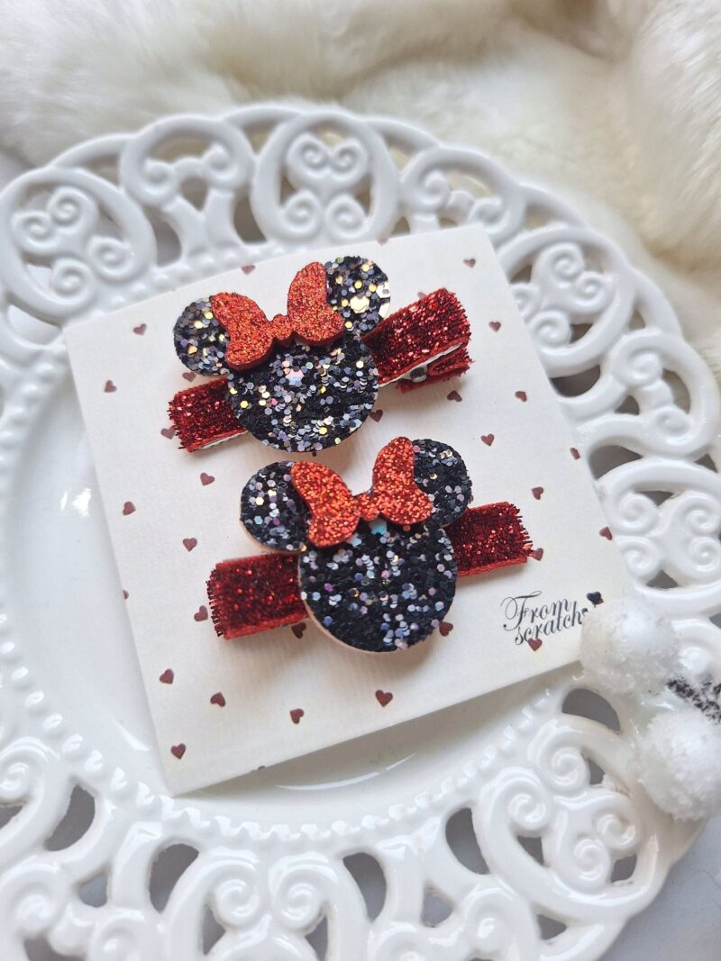 Clips Minnie in Glitter