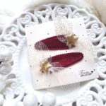 Clips Stardust Bordeaux (2 pcs)